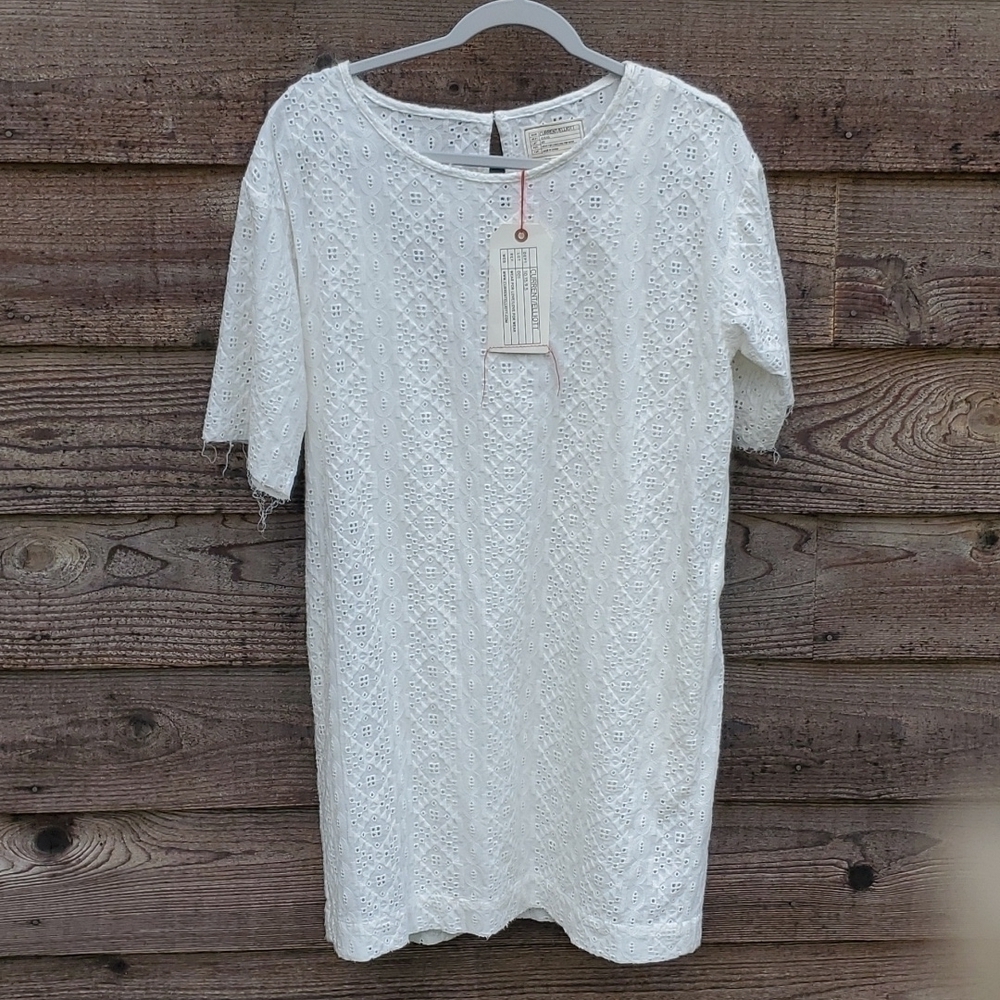 Current Elliot Eyelet Shift creme size 1 NWT lined